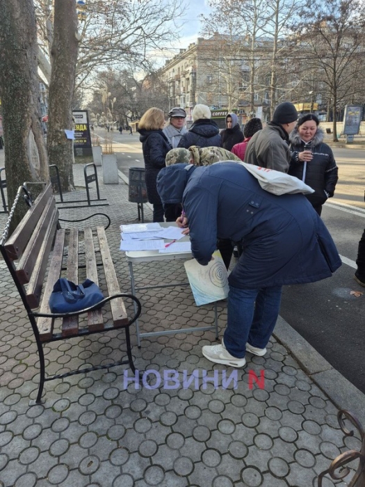 В Николаеве горожане вышли на главную улицу защищать платаны (фото)