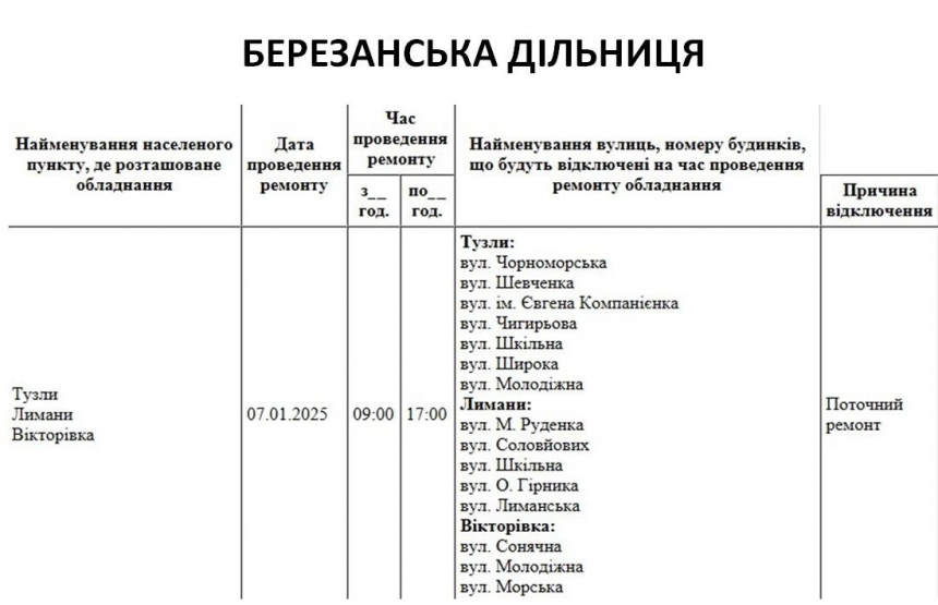 В Николаеве и области во вторник будут отключать свет (адреса)